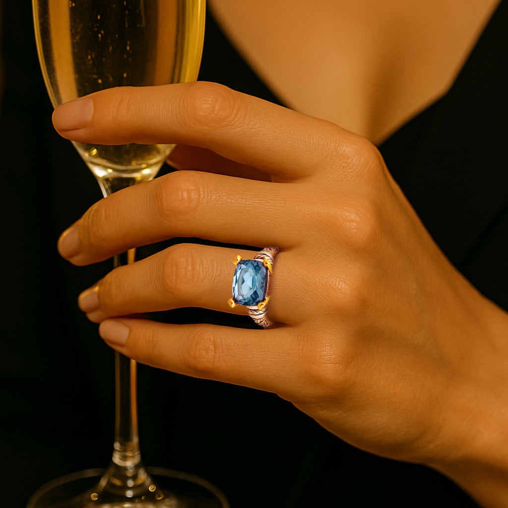 Elegant Mariselle Sterling Solitaire Ring.