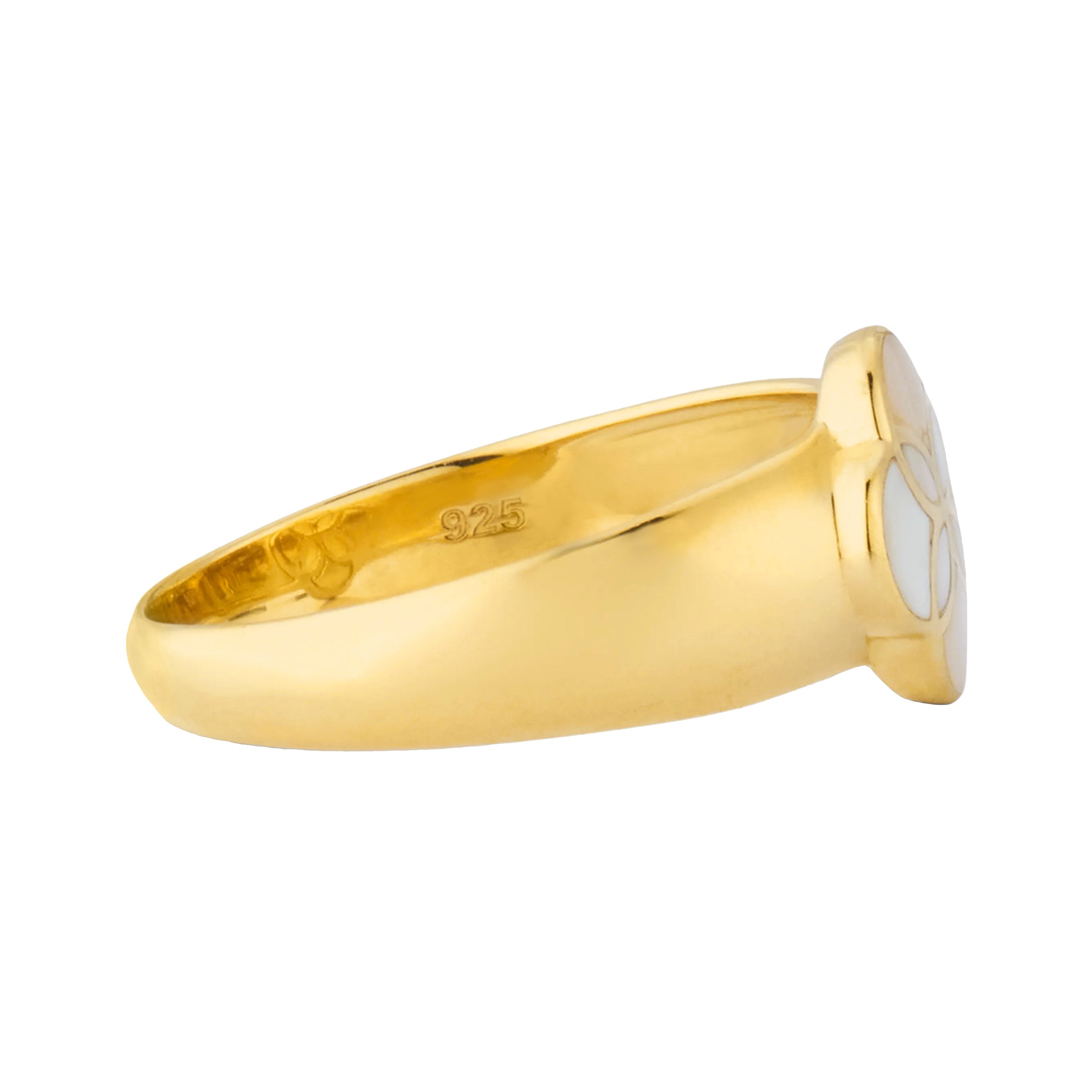 Petal Tapered Gold Vermeil Sterling Ring