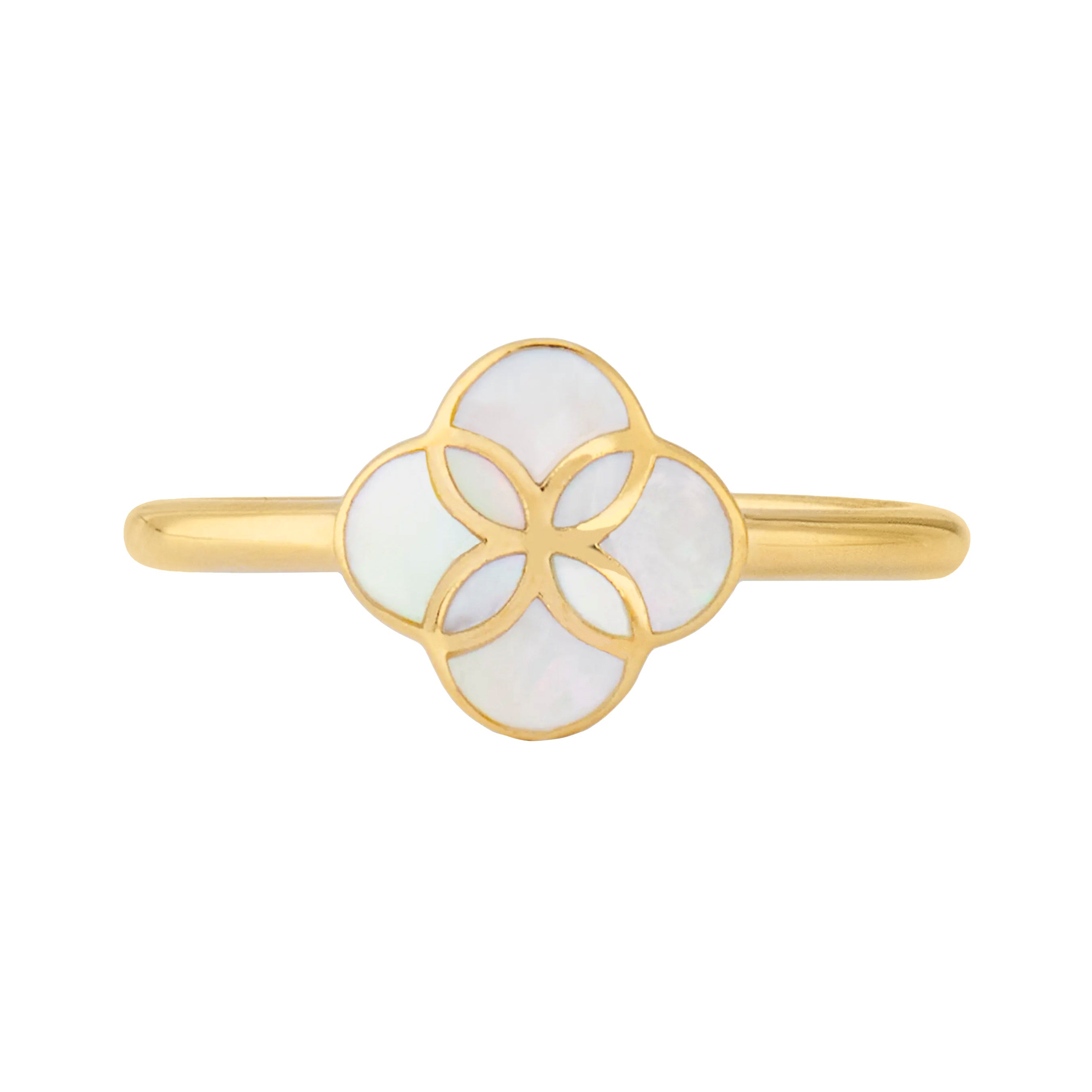 Petal 1 Mother of Pearl Gold Vermeil Sterling Ring