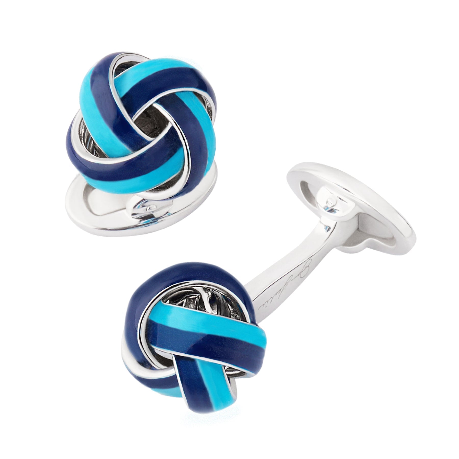 Enamel Knot Sterling Cufflinks