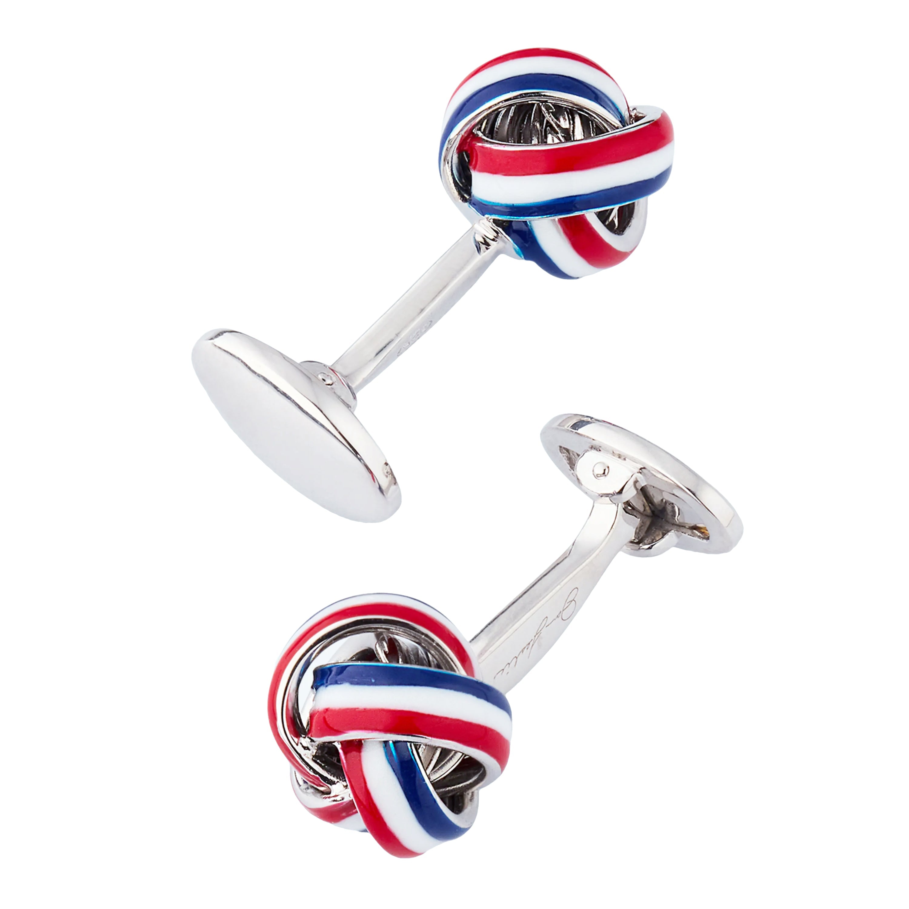 Enamel Knot Sterling Cufflinks