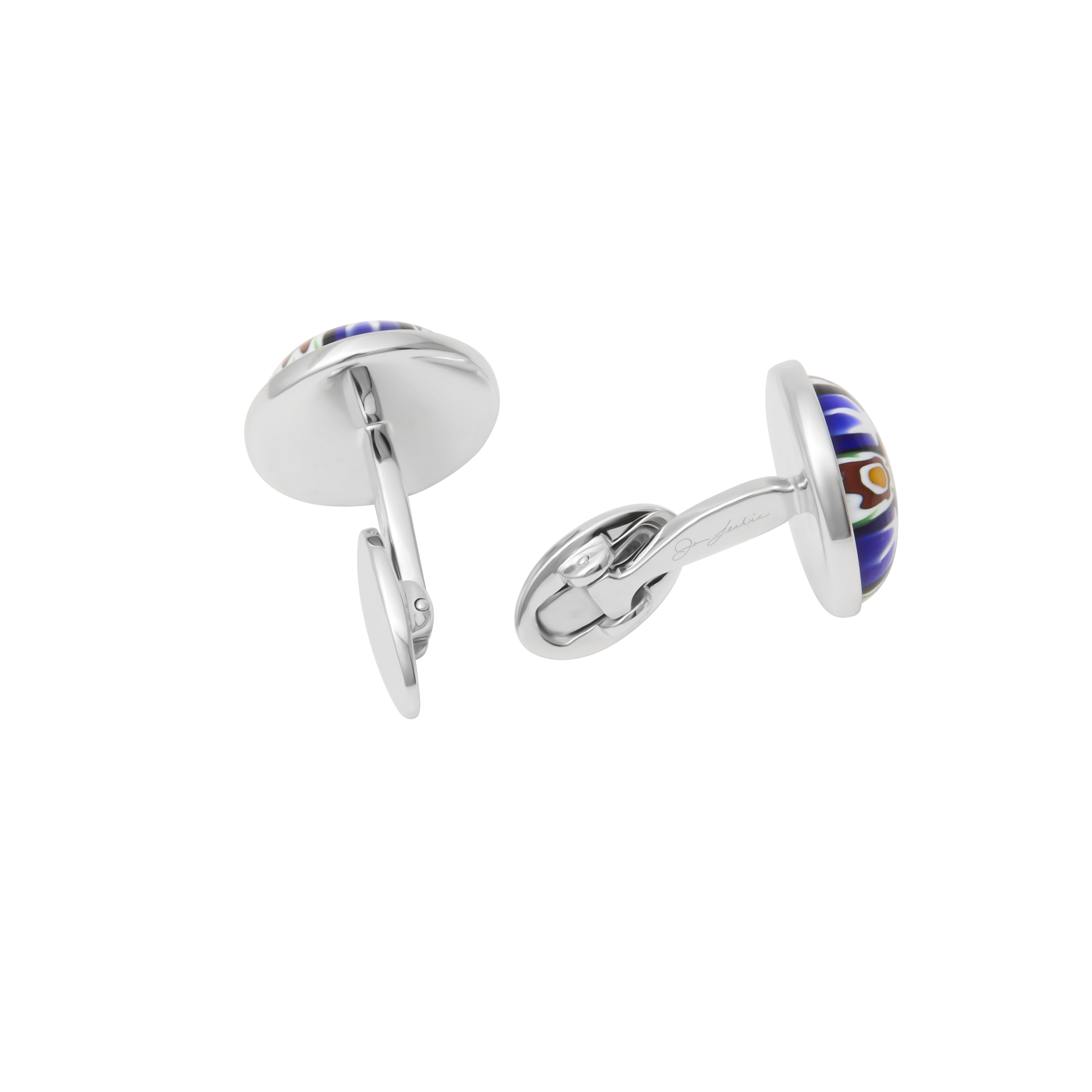 Venetian Murano Glass Sterling Silver Cufflinks