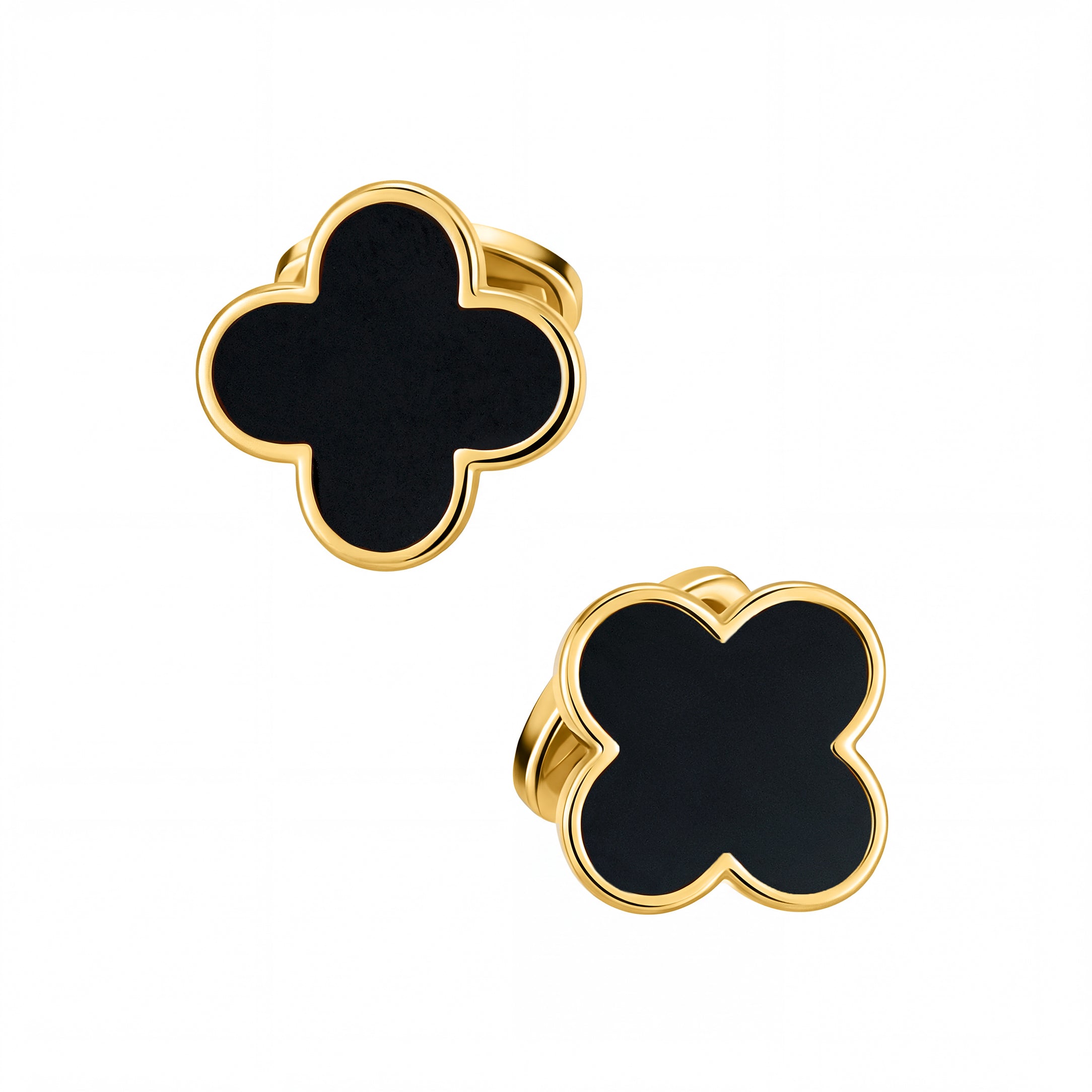 Four Leaf Clover 18K Gold Vermeil Sterling Cufflinks
