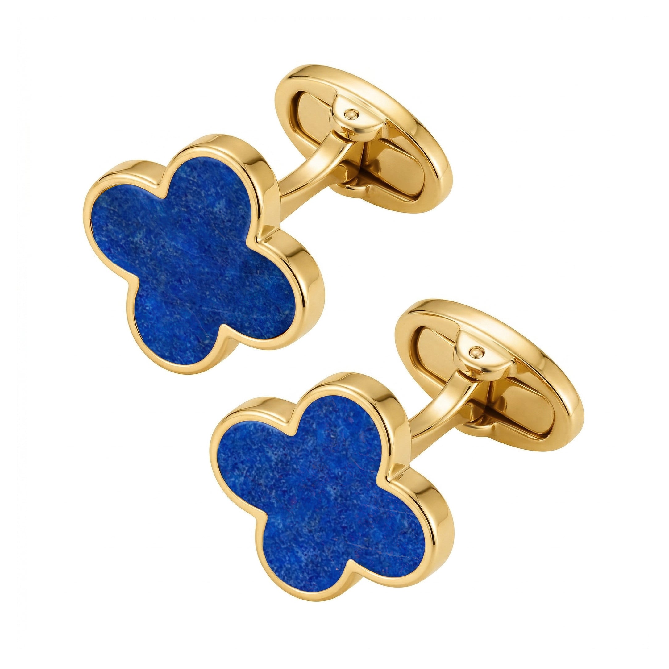 Four Leaf Clover 18K Gold Vermeil Sterling Cufflinks