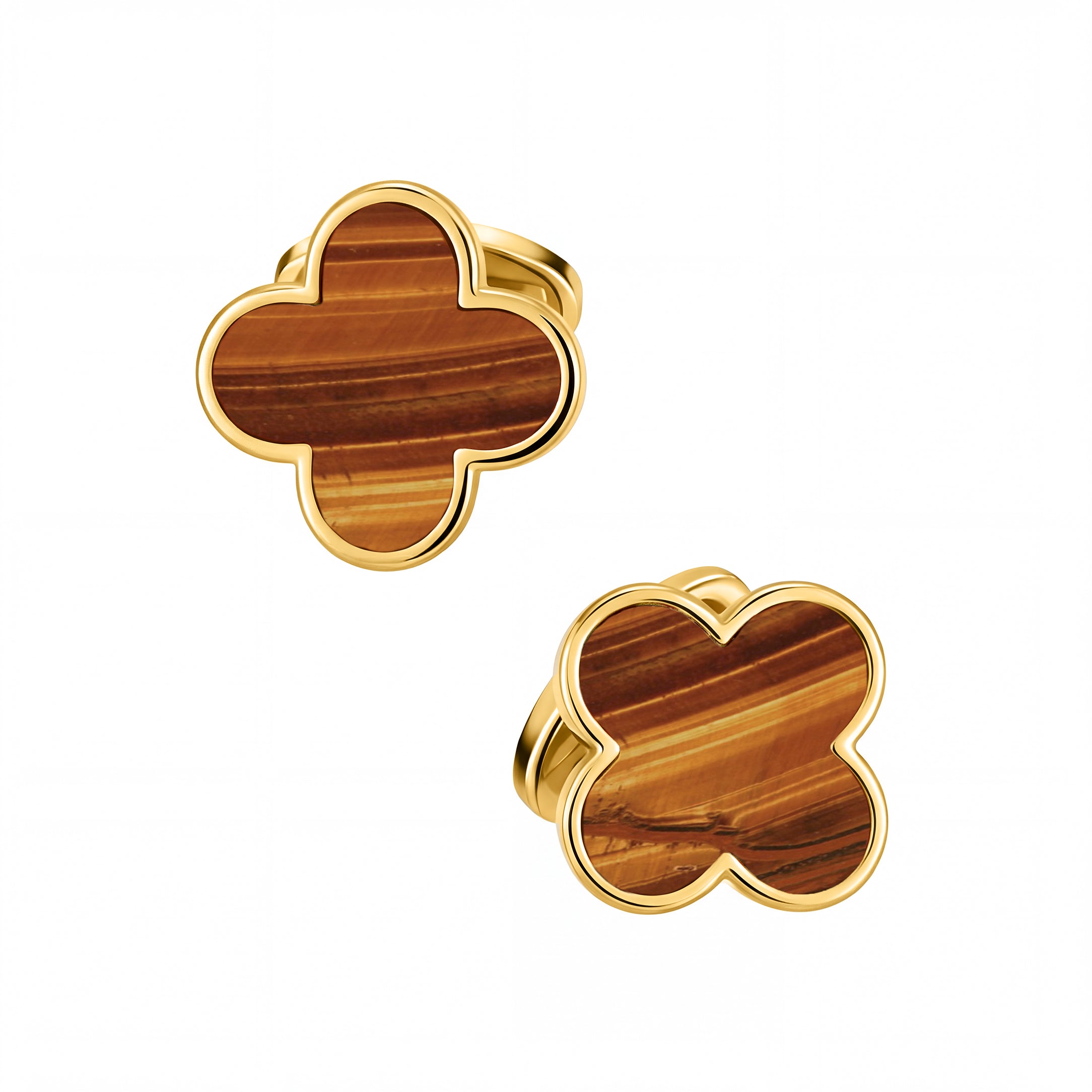 Four Leaf Clover 18K Gold Vermeil Sterling Cufflinks