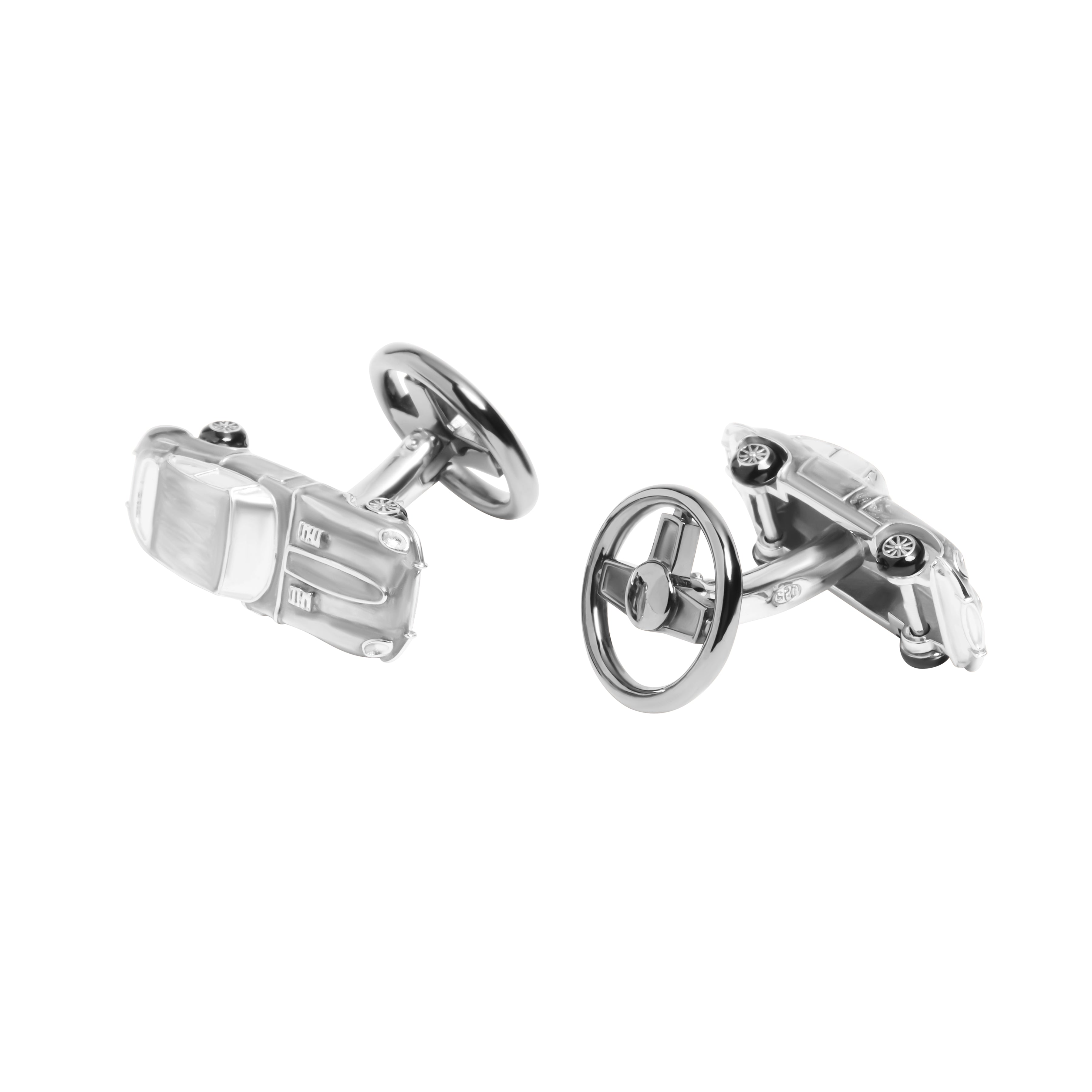 Vintage Jaguar Inspired Car Sterling Cufflinks