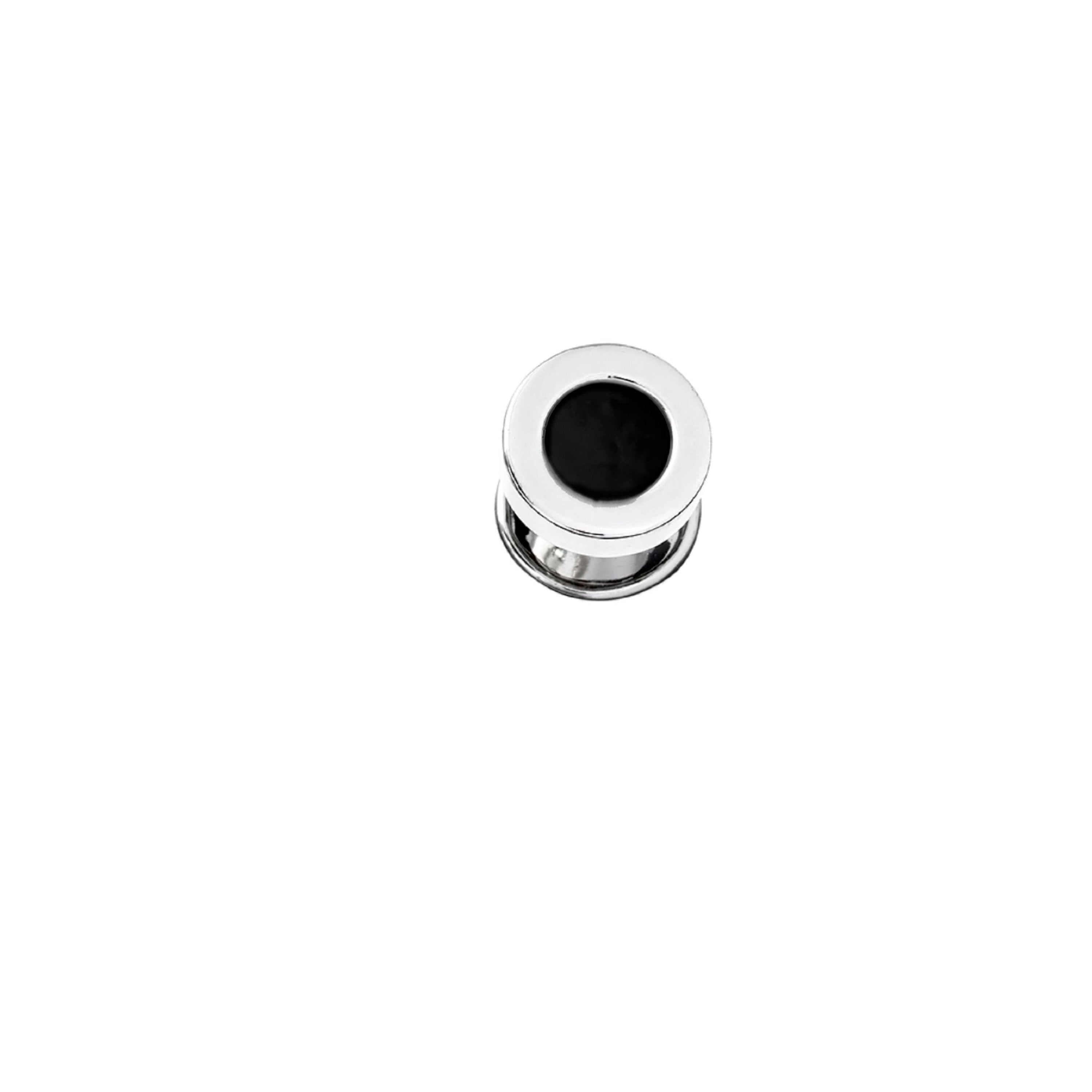 Sterling Silver Black Onyx Tuxedo Shirt Stud | Jan Leslie